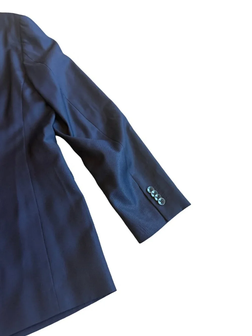 Theory Navy Two Button Notch Lapel Blazer Jacket Sport Coat Wool Size 46 Men's